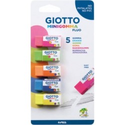 Giotto Stilnovo Minigomma Γόμα Fluo Σε Blister 5Τμχ 000025200 8000825026768