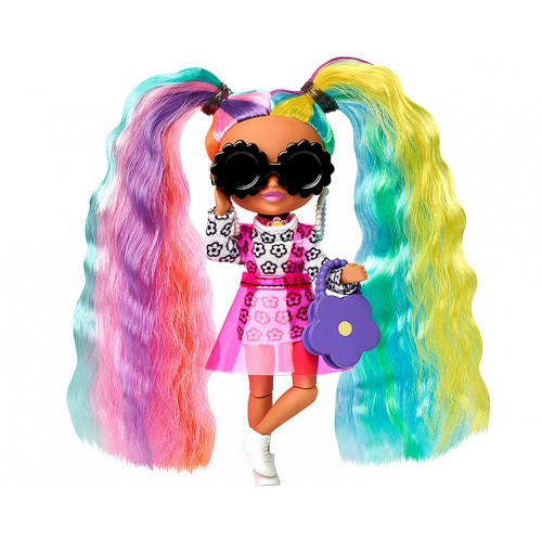 Mattel Barbie Extra Minis Doll - Daisy Rainbow Pigtails Doll HGP62 / HHF82 194735066247