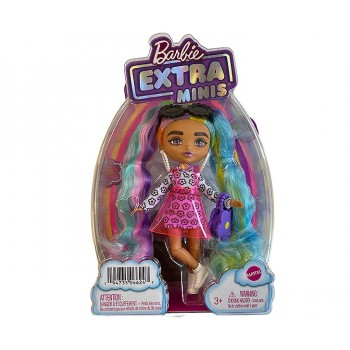 Mattel Barbie Extra Minis Doll 2 (5.5 In) - Daisy Rainbow Pigtails Doll HGP62 / HHF82 194735066247