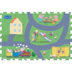 Giochi Preziosi Peppa Pig Megamat Χαλάκι 6 Κομμάτια Παζλ Με Οχηματάκι PP021000 8056379132660