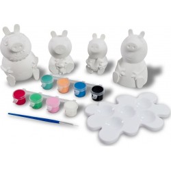 Giochi Preziosi Peppa Pig Φιγούρες από Πηλό Για Ζωγραφικη 4 Pack Η Οικογένεια της Πέππα PP019000 8056379132646
