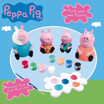 Giochi Preziosi Peppa Pig Φιγούρες από Πηλό Για Ζωγραφικη 4 Pack Η Οικογένεια της Πέππα PP019000 8056379132646