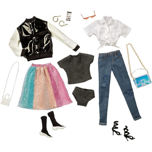 Mattel Barbie Signature Barbiestyle Συλλεκτική Κούκλα Brunette With 2 Tops, Skirt, Jeans, Jacket, Pairs Of Shoes HCB75 194735006
