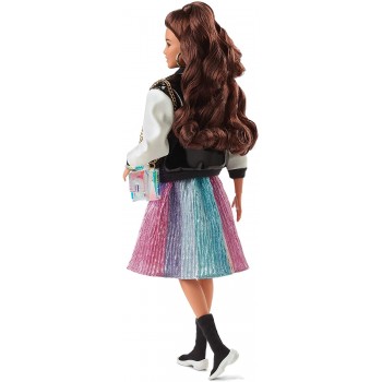 Mattel Barbie Signature Barbiestyle Fully Posable Fashion Doll Brunette With 2 Tops, Skirt, Jeans, Jacket, Pairs Of Shoes HCB75 