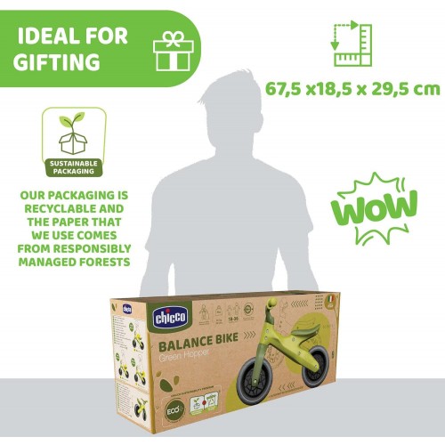 Chicco Ποδηλατάκι Ισορροπίας Eco+ Green Hopper Z01-11055-00 8058664149612