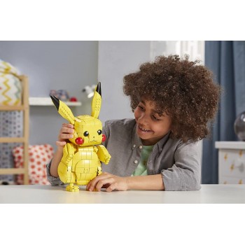 MEGA Pokemon Pikachu Building Set, More Than 600 Compatible Bricks And Pieces And Light Button On Poke Ball FVK81 887961661149
