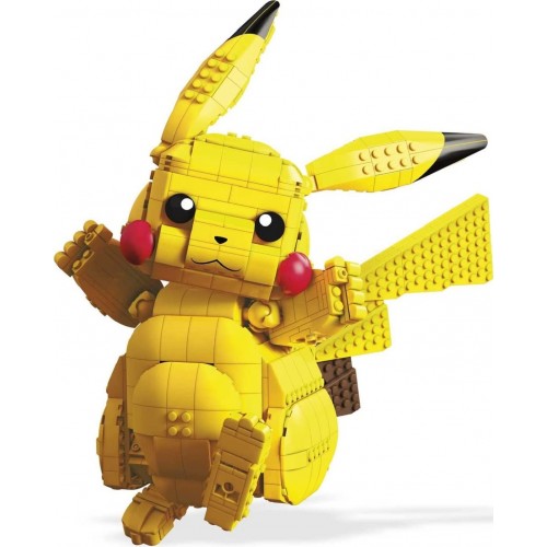 MEGA Pokemon Pikachu Building Set, More Than 600 Compatible Bricks And Pieces And Light Button On Poke Ball FVK81 887961661149