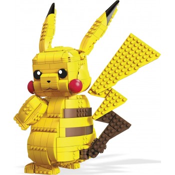 MEGA Pokemon Pikachu Building Set, More Than 600 Compatible Bricks And Pieces And Light Button On Poke Ball FVK81 887961661149