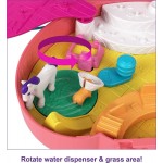 Mattel Polly Pocket Mini - Τρέντι Τσαντάκι Starring Shani Cuddly Cat Purse, Pet Vet Theme With 2 Micro Dolls And 18 Access GKJ63