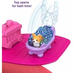 Mattel Polly Pocket Mini - Τρέντι Τσαντάκι Starring Shani Cuddly Cat Purse, Pet Vet Theme With 2 Micro Dolls And 18 Access GKJ63