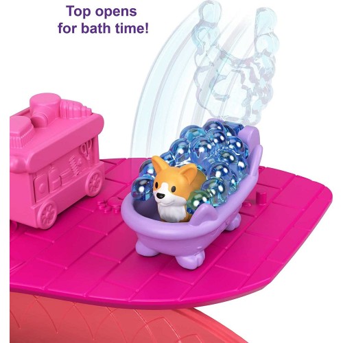Mattel Polly Pocket Mini - Τρέντι Τσαντάκι Starring Shani Cuddly Cat Purse, Pet Vet Theme With 2 Micro Dolls And 18 Access GKJ63