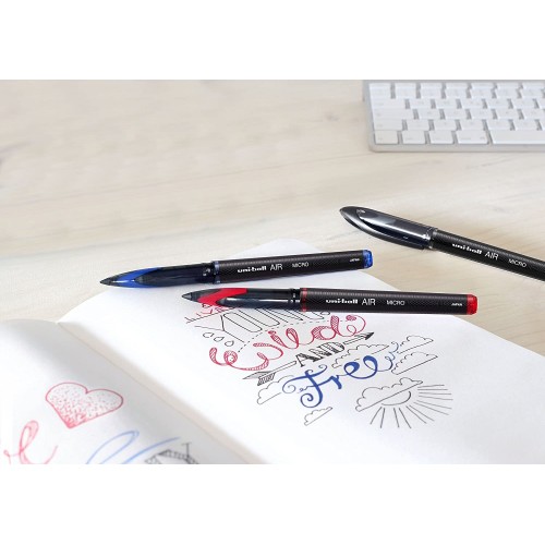 Uni-ball Mitsubishi Pencil AIR Micro Blue Roller Ball Pen Bxd Doz UBA-188-M-ΜΠΛΕ 4902778190487