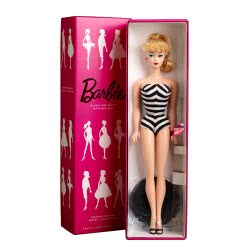 Mattel BARBIE ΣΥΛΛΕΚΤΙΚΗ ΒΑRBIE ΜΕ ΑΣΠΡΟΜΑΥΡΟ ΜΑΓΙΟ 60S CFG04 887961056990