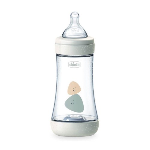 Chicco Plastic Bottle Perfect 5 Against Colic With Silicone Nipple 240Ml For 2+ Months White A60-20223-30 8058664122042