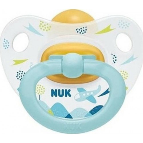 NUK Ορθοδοντική Πιπίλα Καουτσούκ Για 0-6 Μηνών Happy Kids Με Θήκη  10726055 4008600387398