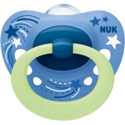 NUK Signature Night Πιπίλα Σιλικόνης 0-6M, 1Τμχ  Με Θήκη 10730653 4008600385141