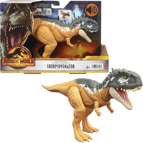 Mattel Jurassic World Νέοι Δεινόσαυροι με κινούμενα μέλη, λειτουργία επίθεσης & ήχους Scorpiovenator HDX17 / HDX37 194735034079
