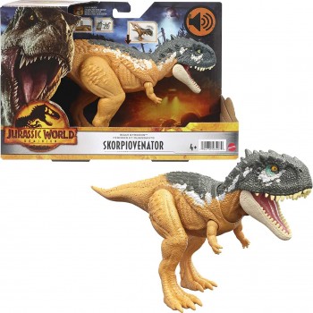 Mattel Jurassic World Νέοι Δεινόσαυροι με κινούμενα μέλη, λειτουργία επίθεσης & ήχους Scorpiovenator HDX17 / HDX37 194735034079