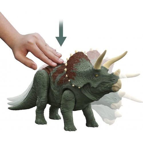 Mattel Jurassic World Roar Strikers Triceratops Dinosaur Action Figure HDX17 / HDX34 194735034086