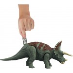 Mattel Jurassic World Νέοι Δεινόσαυροι με κινούμενα μέλη, λειτουργία επίθεσης & ήχους Triceratops HDX17 / HDX34 194735034086