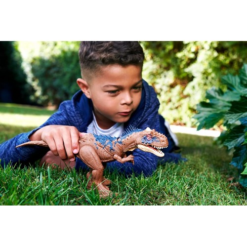 Mattel Jurassic World Νέοι Δεινόσαυροι με κινούμενα μέλη, λειτουργία επίθεσης & ήχους Rajasaurus HDX17 / HDX35 194735034123