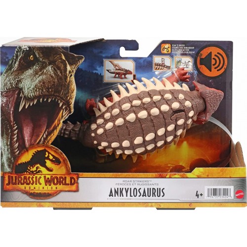 Mattel Jurassic World Roar Strikers Ankylosaurus Dinosaur Action Figure HDX17 / HDX36 194735034048
