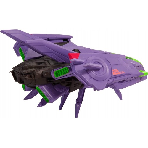 Mattel Disney Buzz Lightyear Spaceship Vehicle, Hyperspeed Series Zurg Fighter Jet 9 Inches With Mini Zurg Figure, 4 Years And U