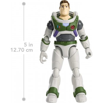 Mattel Disney Buzz Lightyear Original Alpha-Suit Space Ranger Action Figure Astronaut 5 Inch With Accessories, 4 Years And Up HH