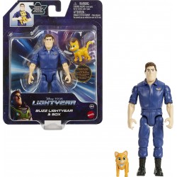 Mattel Disney Buzz Lightyear Space Action Figure Astronaut In Jumpsuit 5 Inch With Sox The Robot Cat, 4 Years And Up HHJ78 / HHJ
