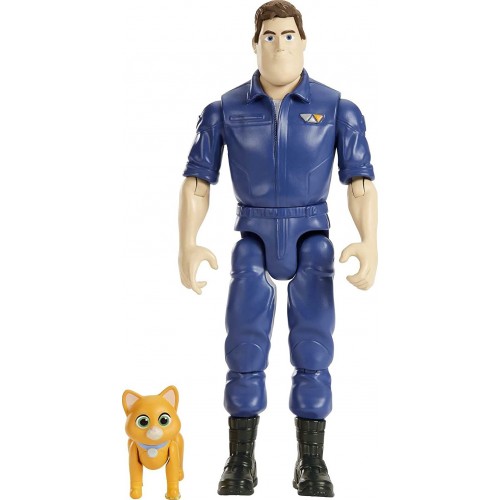 Mattel Disney Buzz Lightyear Space Action Figure Astronaut In Jumpsuit 5 Inch With Sox The Robot Cat, 4 Years And Up HHJ78 / HHJ