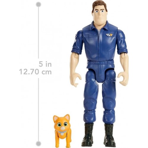 Mattel Disney Buzz Lightyear Space Action Figure Astronaut In Jumpsuit 5 Inch With Sox The Robot Cat, 4 Years And Up HHJ78 / HHJ