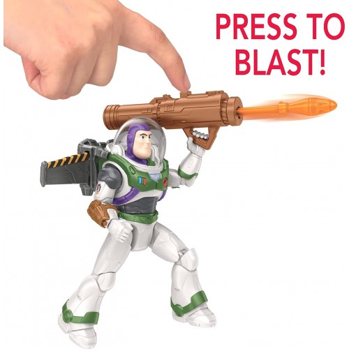 Mattel Disney Buzz Lightyear Mission Space Ranger Action Figure Astronaut 5 Inch With Jetpack And Accessories, 4 Years And Up HH