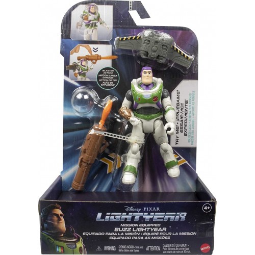 Mattel Disney Pixar Lightyear Core Φιγούρα Με Εξοπλισμό Mission Equipped Buzz Lightyear 12Cm HHJ85 / HHJ86 194735069408