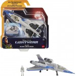 Mattel Disney Buzz Lightyear Spaceship Vehicle, Hyperspeed Series Xl-01 Space Jet 7 Inches And Mini Buzz Figure, 4 Years And Up 