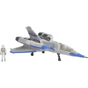 Mattel Disney Buzz Lightyear Spaceship Vehicle, Hyperspeed Series Xl-01 Space Jet 7 Inches And Mini Buzz Figure, 4 Years And Up 