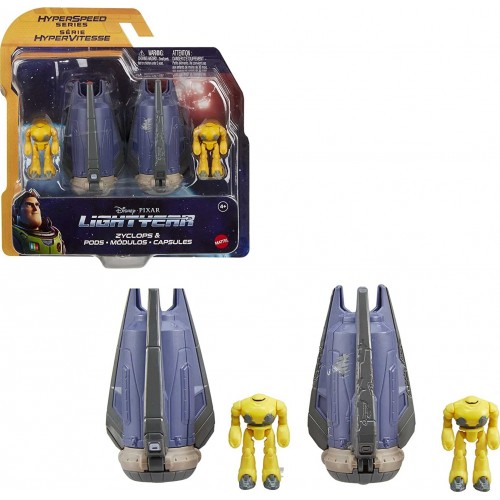 Mattel Disney And Pixar Lightyear Hyperspeed Series Αεροσκάφη And Zyclops Φιγούρες 4Cm HHJ93 / HHJ96 194735069309