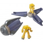 Mattel Disney Buzz Lightyear Spaceship Vehicle, Hyperspeed Series Zyclops Space Pod With Battle Damage And Figure, 4 Years And U