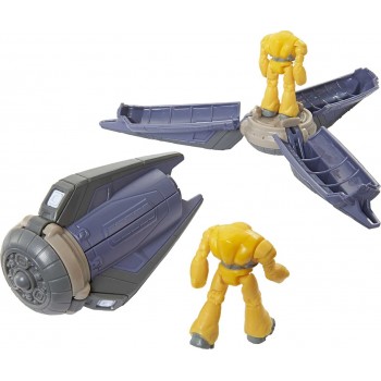 Mattel Disney Buzz Lightyear Spaceship Vehicle, Hyperspeed Series Zyclops Space Pod With Battle Damage And Figure, 4 Years And U