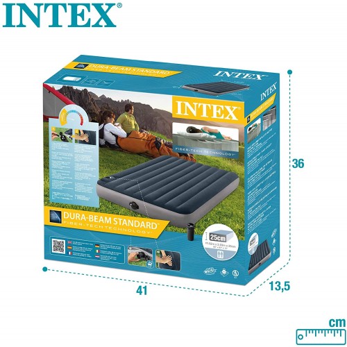 INTEX Unisex Air Bed, Multicolour, One Size 64783 6941057420707