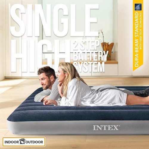 INTEX Στρώμα Queen Dura-Beam Single High Airbed 152X203x25cm 64783 6941057420707