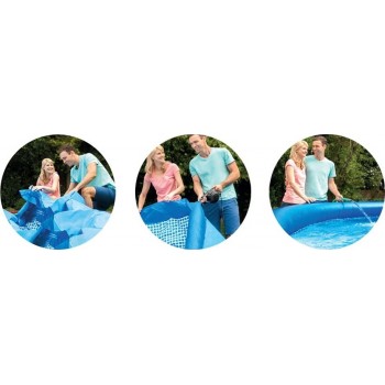 INTEX Πισίνα Easy Set 366X76εκ Pool Με Φίλτρο-Αντλία Σειρά Premium Μπλε 28132 6941057400143