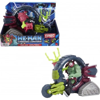 Mattel Masters Of The Universe He-Man And The Trap Jaw Vehicle Set, With 5.5-In Action Figure Accessory Inspired By Motu Netflix