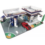 Maisto built-n-play gas station set: cardboard Gas Station with accessories and 1 fresh metal toy car 12520 / 2 090159125174