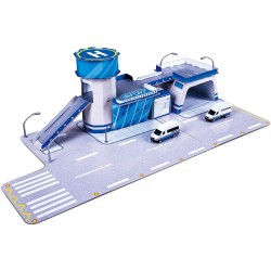 Maisto built-n-play airport-set of cardboard Airport with accessories and 2 fresh metal toy cars 12529 090159125297