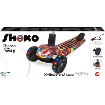 As company Shoko Kids Scooter X-Speed Light With 3 Wheels And Led Light Fantasy Design White Color For Ages 5+ 5004-50510 520306