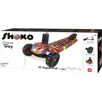 As company Shoko Kids Scooter X-Speed Light With 3 Wheels And Led Light Fantasy Design White Color For Ages 5+ 5004-50510 520306