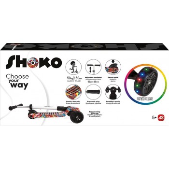 As company Shoko Kids Scooter X-Speed Light With 3 Wheels And Led Light Fantasy Design White Color For Ages 5+ 5004-50510 520306