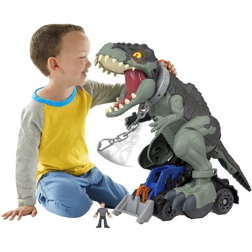 Mattel Imaginext Jurassic World Mega Stomp And Rumble Giga Dino, 16-Inch Tall Dinosaur Toy With Lights, Sounds GWT22 88796194653
