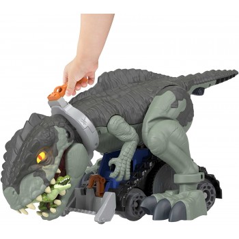 Mattel Imaginext Jurassic World Mega Stomp And Rumble Giga Dino, 16-Inch Tall Dinosaur Toy With Lights, Sounds GWT22 88796194653