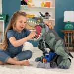 Mattel Imaginext Jurassic World Mega Stomp And Rumble Giga Dino, 16-Inch Tall Dinosaur Toy With Lights, Sounds GWT22 88796194653